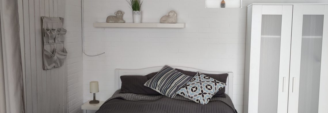 Schlafbereich mit Doppelbett