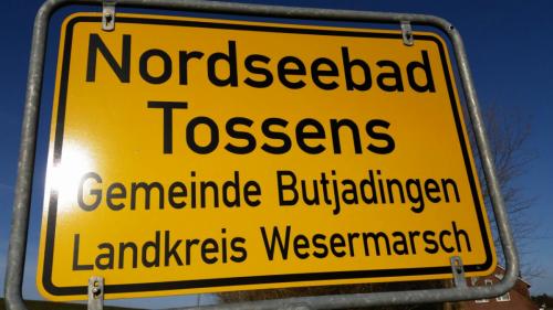 Ortschild Nordseebad Tossens